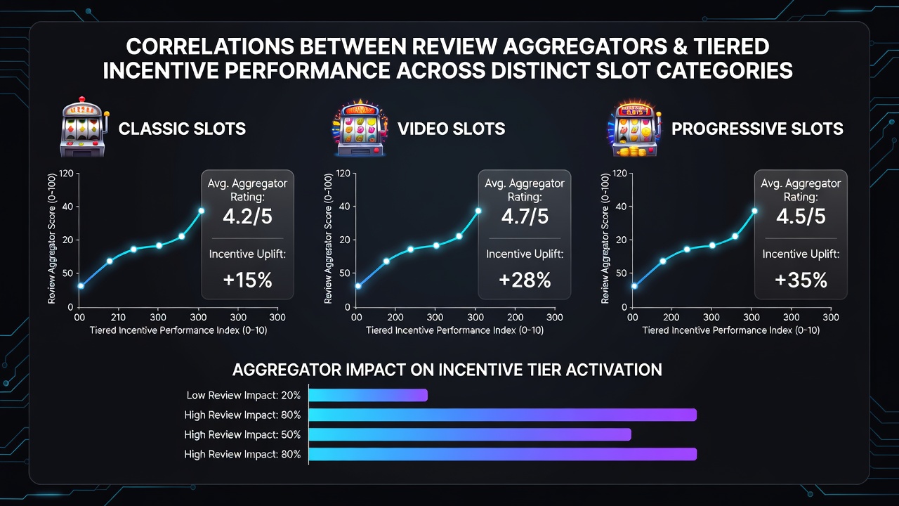 Comparative graphs illustrating incentive redemption rates by slot category and review score bands