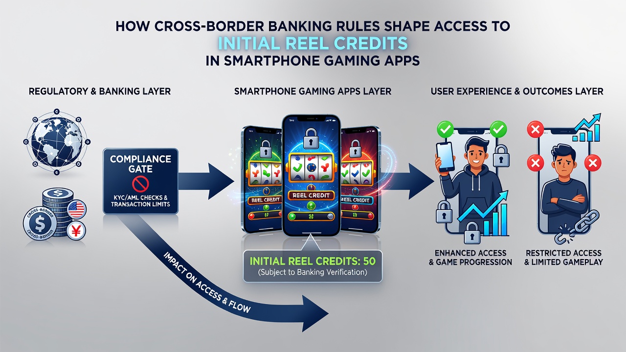Mobile device screen illustrating cross-border payment flow with regulatory compliance indicators